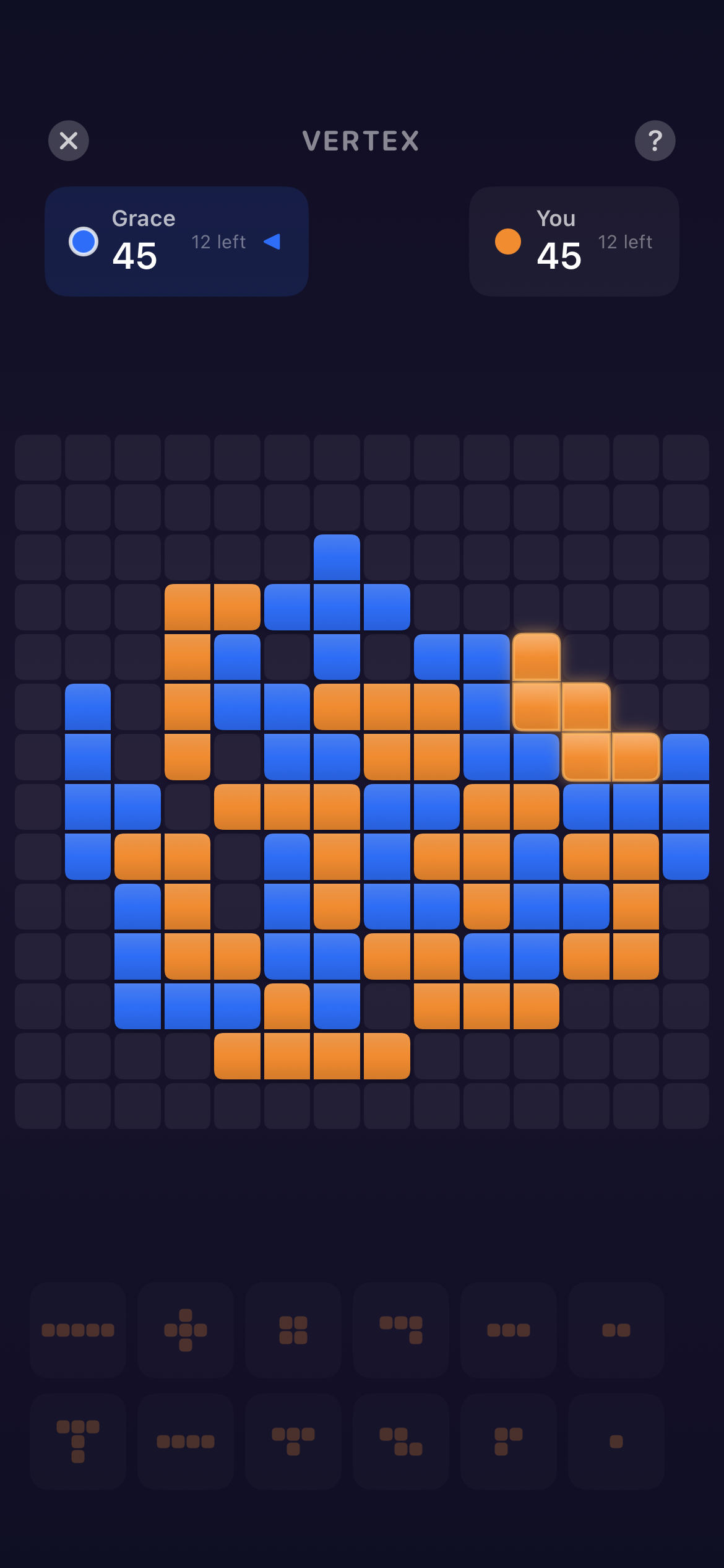 Vertex territory game